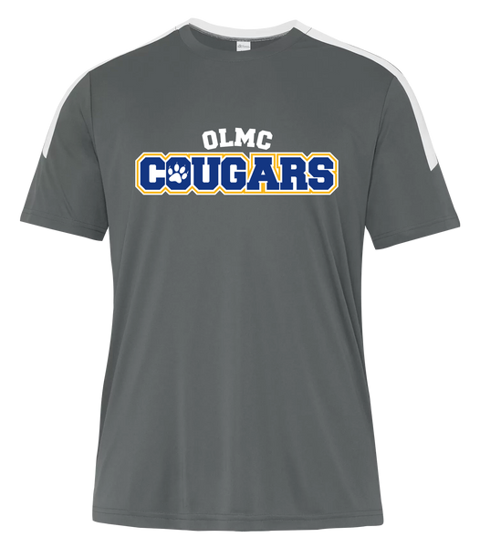 OLMC Cougars Youth Pro-Club T-Shirt with Printed Logo