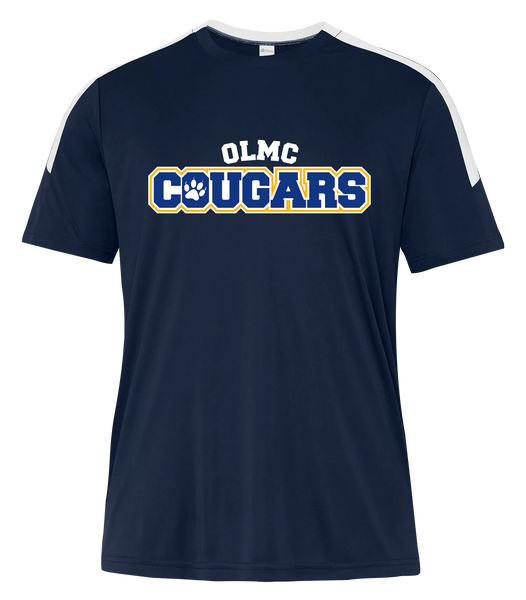 OLMC Cougars Youth Pro-Club T-Shirt with Printed Logo
