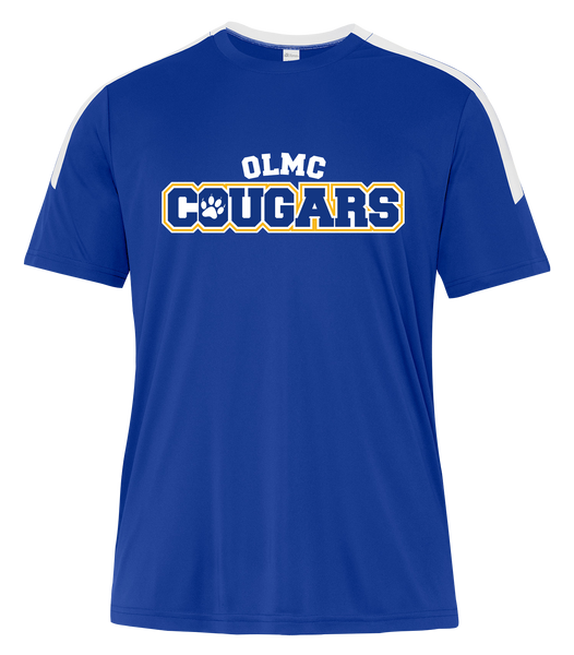OLMC Cougars Youth Pro-Club T-Shirt with Printed Logo