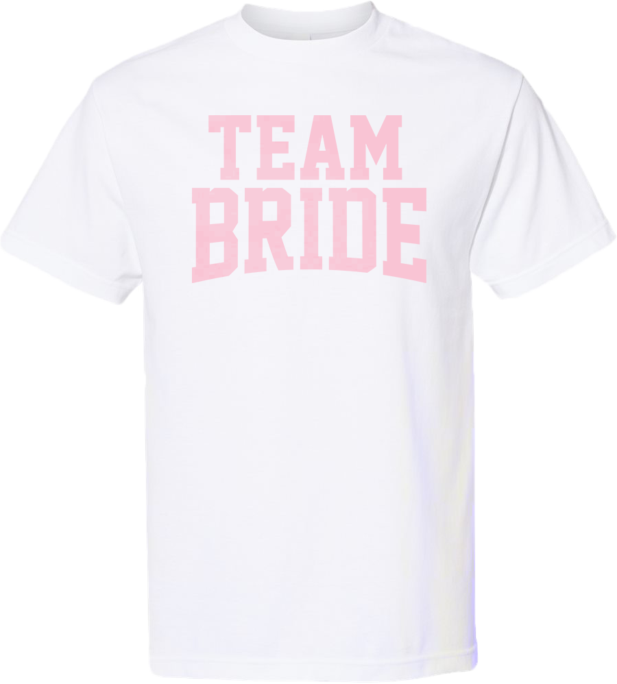 "TEAM Bride" Adult Cotton Tee with Printed Logo
