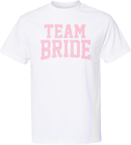 "TEAM Bride" Adult Cotton Tee with Printed Logo