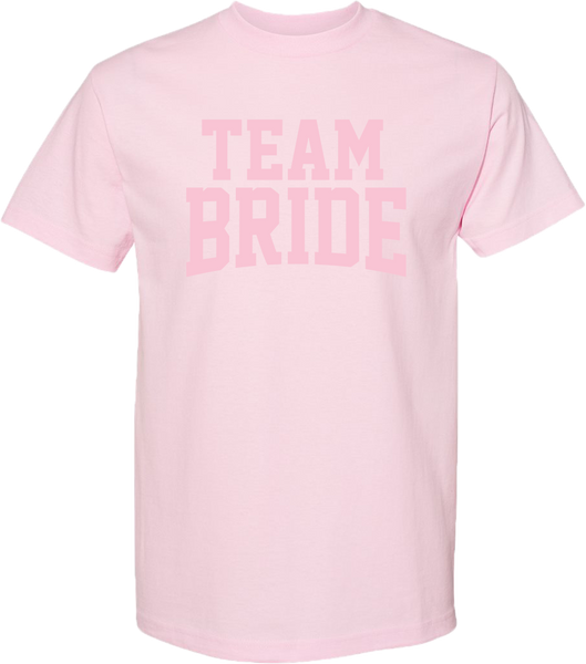 "TEAM Bride" Adult Cotton Tee with Printed Logo