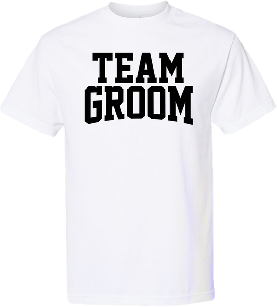 "TEAM Groom" Adult Cotton Tee with Printed Logo