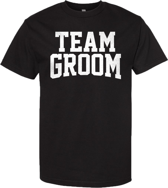 "TEAM Groom" Adult Cotton Tee with Printed Logo