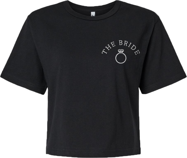 "The Bride" Ladies Lightweight Fine Jersey Boxy Tee with Printed Logo