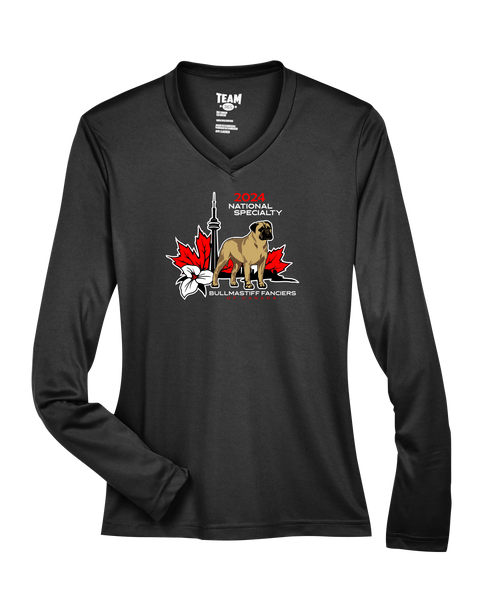 Bullmastiff Fanciers of Canada Ladies' Performance Long-Sleeve T-Shirt with Printed Logo