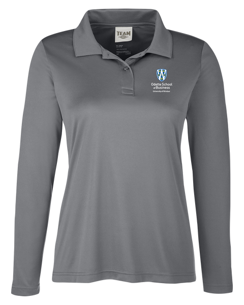 Odette Ladies' Performance Long Sleeve Polo with Embroidered Logo