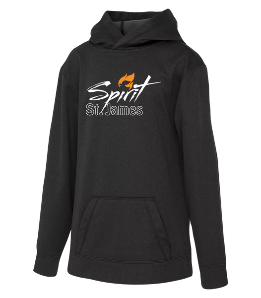 St. James Youth Dri-Fit Hoodie With Printed Logo