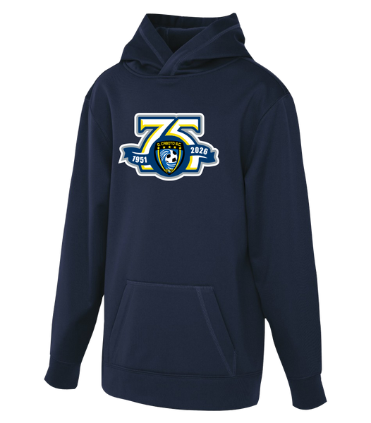 Caboto Soccer Club 75th Anniversary Youth Dri-Fit Hoodie with Printed Logo