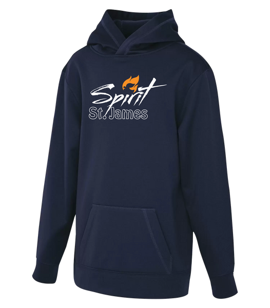 St. James Youth Dri-Fit Hoodie With Printed Logo