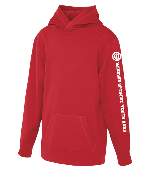 Windsor Optimist Band Youth Dri-Fit Hoodie With Printed Sleeve Logo