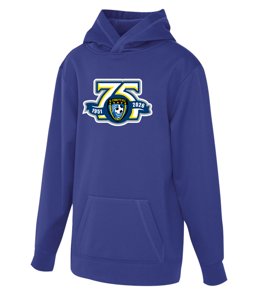 Caboto Soccer Club 75th Anniversary Youth Dri-Fit Hoodie with Printed Logo