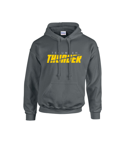 Thunder Youth 'Block Slant' Cotton Hoodie