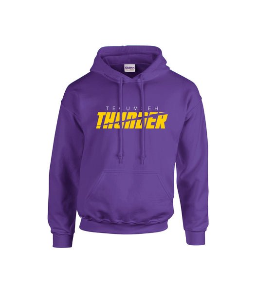 Thunder Youth 'Block Slant' Cotton Hoodie