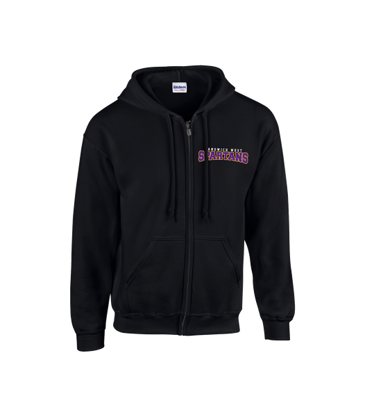 Spartans Youth Cotton Full Zip Hooded Sweatshirt