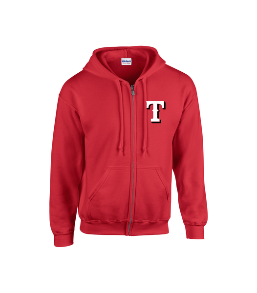 Rangers Adult "T" Logo Zip-Up Hoodie