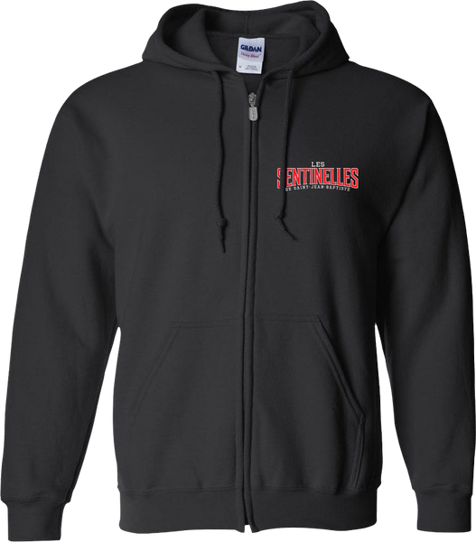 Sentinelles Adult Cotton Full Zip Hooded Sweatshirt with Embroidered Left Chest & Personalization