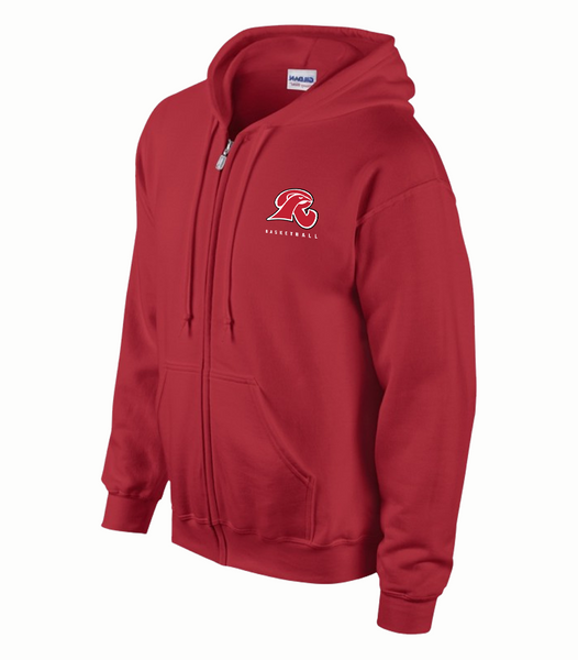 Falcons Youth Cotton Full Zip Hooded Sweatshirt with Embroidered Logo