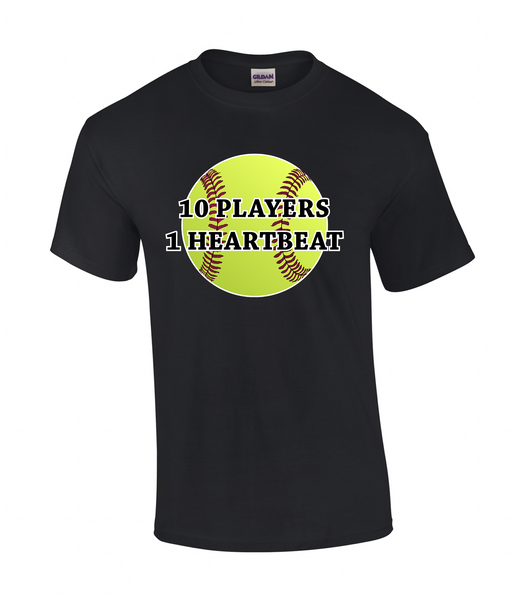 Wildcats Softball Adult 10 Players 1 Heartbeat Tee
