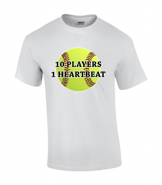 Wildcats Softball Adult 10 Players 1 Heartbeat Tee