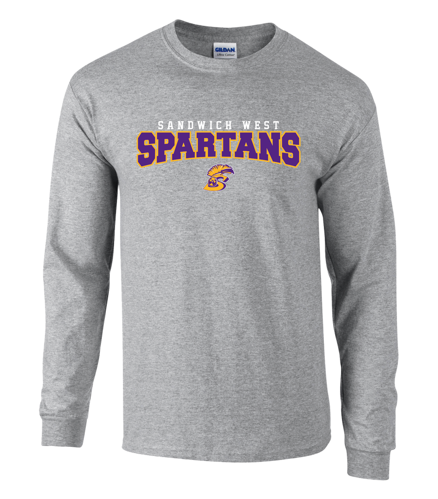 Spartans Staff Adult Cotton Long Sleeve with Printed Logo