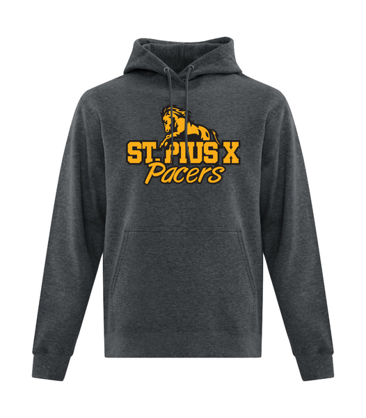 Pacers Staff Adult Cotton Hooded Sweatshirt with Embroidered Applique Logo