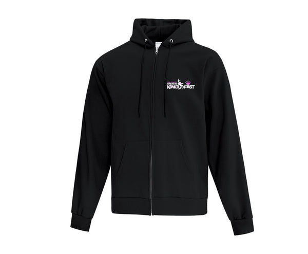 King Fest Adult Fleece Hooded Zip Up Sweatshirt - Embroidered Logo