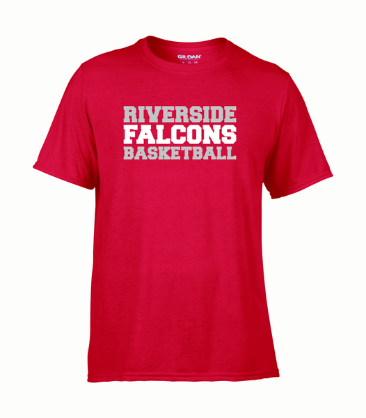 Falcons Adult "Basketball" Performance T-Shirt with Printed logo