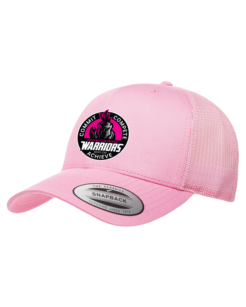 SWO Warriors Pink Badge Retro Trucker Cap