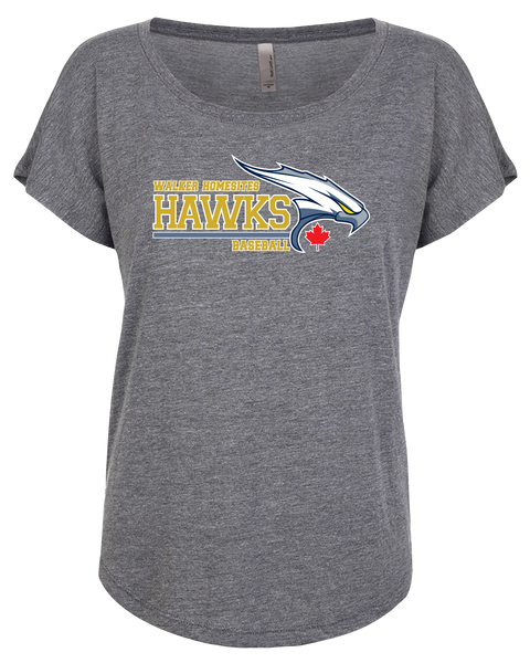 Walker Hawks Ladies Triblend Dolman