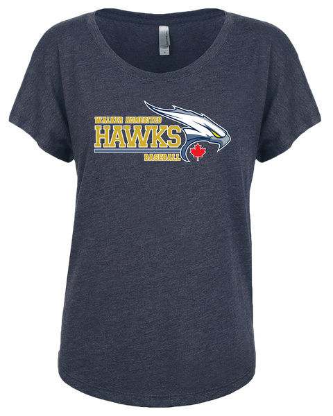 Walker Hawks Ladies Triblend Dolman