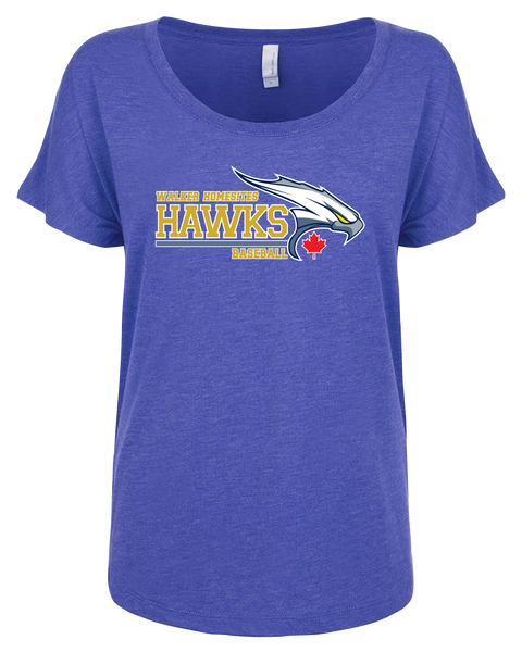 Walker Hawks Ladies Triblend Dolman