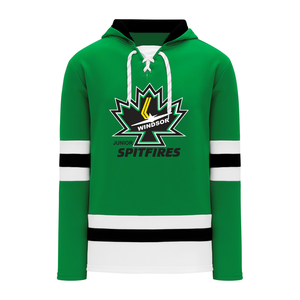 Minor Hockey Adult Stripe Lace Hoodie with Embroidered Applique logo