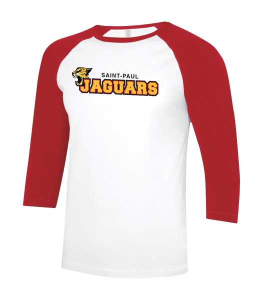 Saint-Paul Youth Two Toned Baseball T-Shirt with Printed Logo