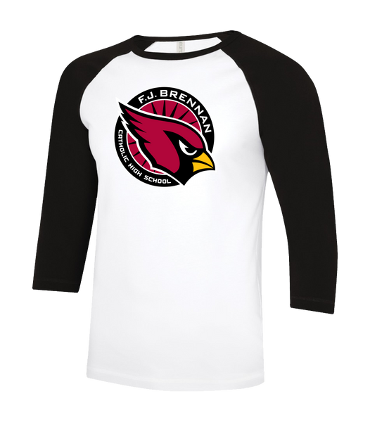 Cardinals Adult Two Toned Baseball T-Shirt with Printed Logo