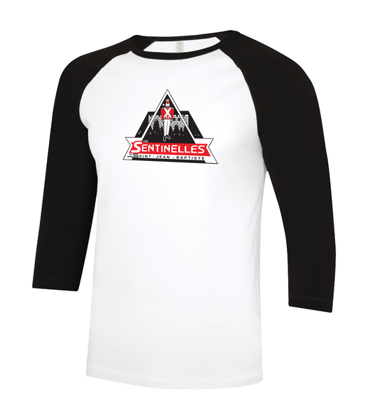 Sentinelles Adult Two Toned Baseball T-Shirt with Printed Logo