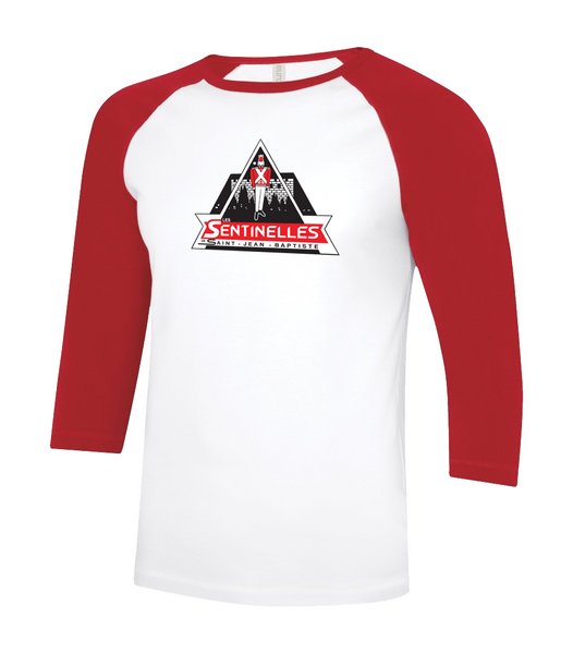Sentinelles Youth Two Toned Baseball T-Shirt with Printed Logo