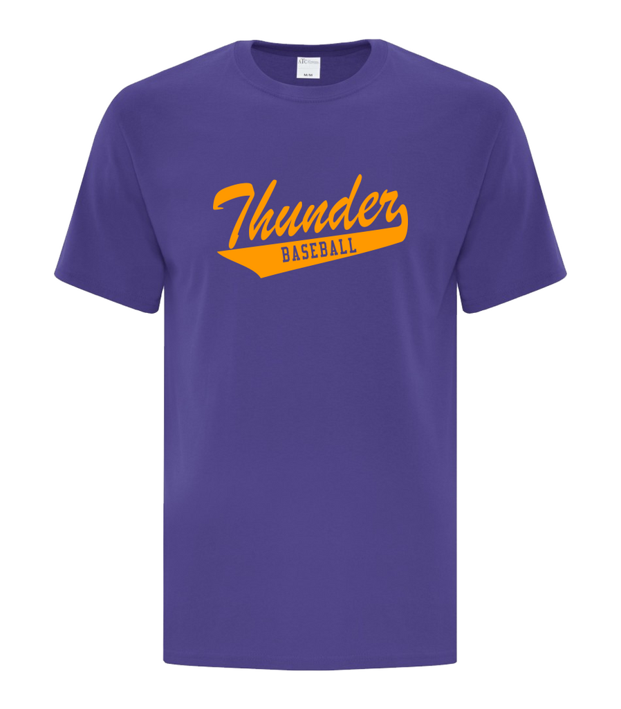 Thunder Youth cotton short sleeve "Thunder Baseball" Purple