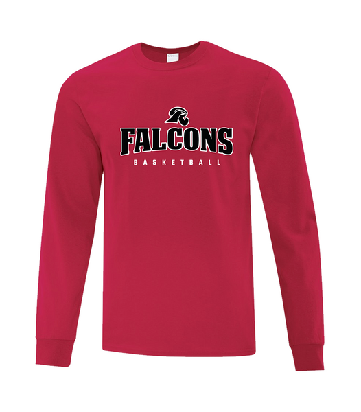 Falcons Adult Dri-Fit Long Sleeve Shooter Tee with Printed logo