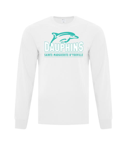 Dauphins Staff Adult Cotton Long Sleeve with Printed Logo