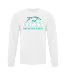Dauphins Adult Cotton Long Sleeve with Printed Logo