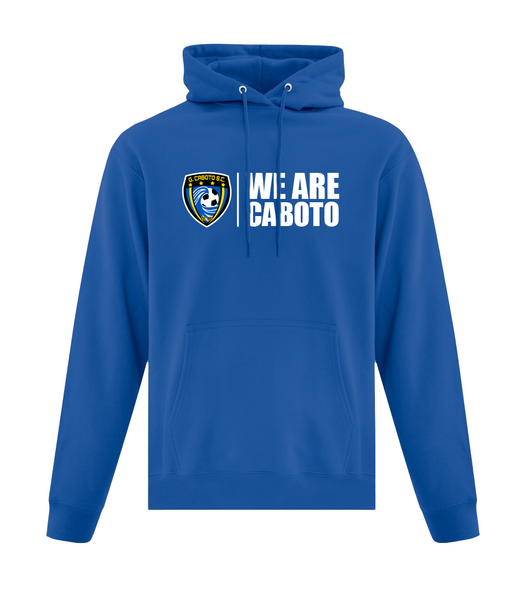"We Are Caboto" Youth Cotton Pull Over Hooded Sweatshirt with Printed Logo