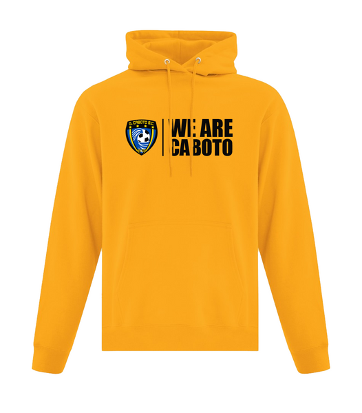 "We Are Caboto" Adult Cotton Pull Over Hooded Sweatshirt with Printed Logo