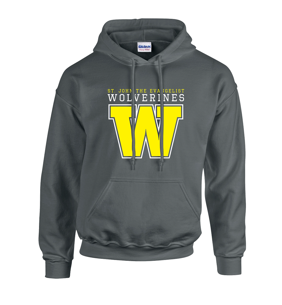 Wolverines Staff Adult Cotton Hooded Sweatshirt with Printed Logo