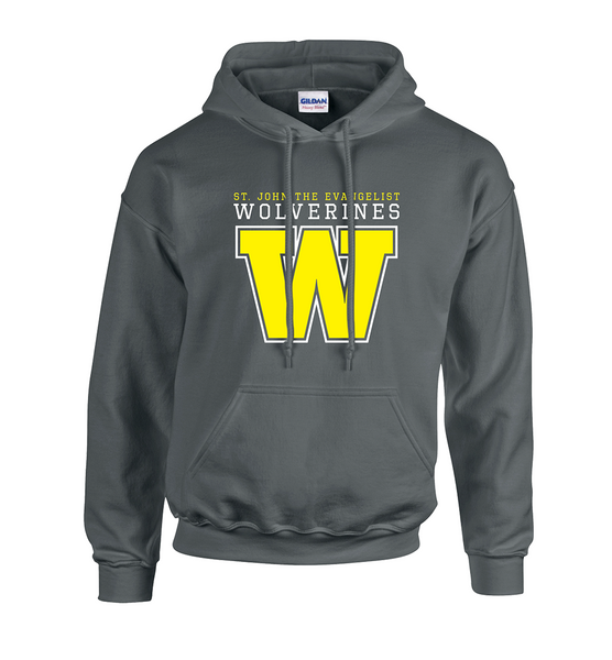 Wolverines Adult Cotton Hooded Sweatshirt with Embroidered Logo