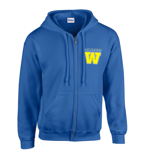 Wolverines Adult Cotton Full Zip Hooded Sweatshirt with Personalization