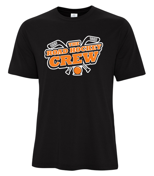 The Road Hockey Crew Adult Cotton T-Shirt with Printed logo