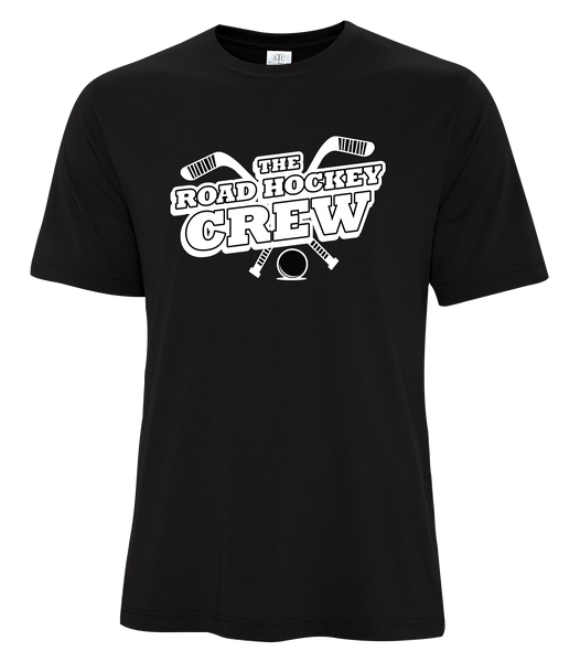 The Road Hockey Crew Adult Cotton T-Shirt with One Colour Logo