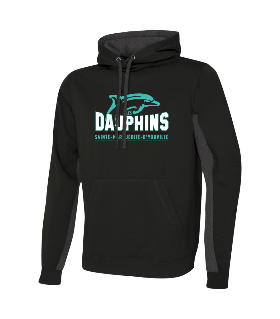 Dauphins Adult Two Toned Sweatshirt with Embroidered Applique Logo