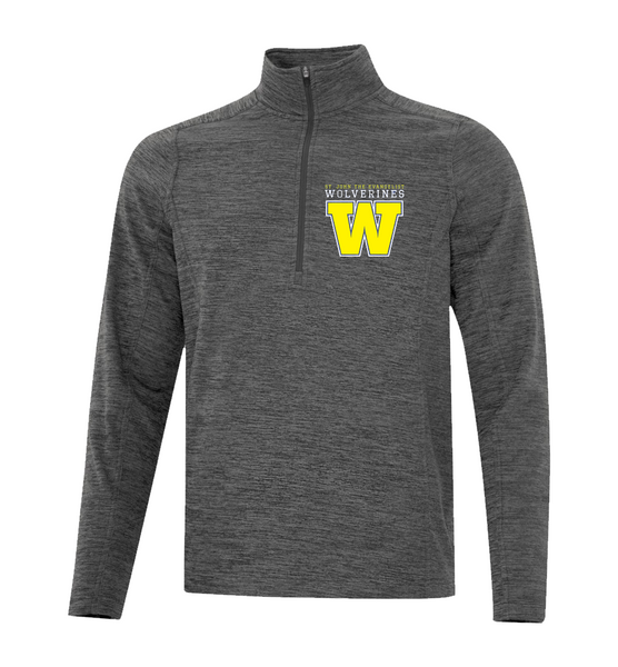 Wolverines Staff Adult 1/2 Zip Sweater with Personalized Left Sleeve